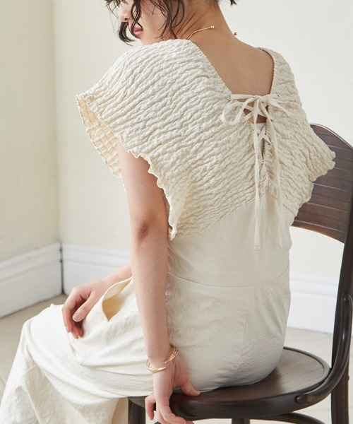 to b by agnes b バックリボンサロペット To b. by agnes b