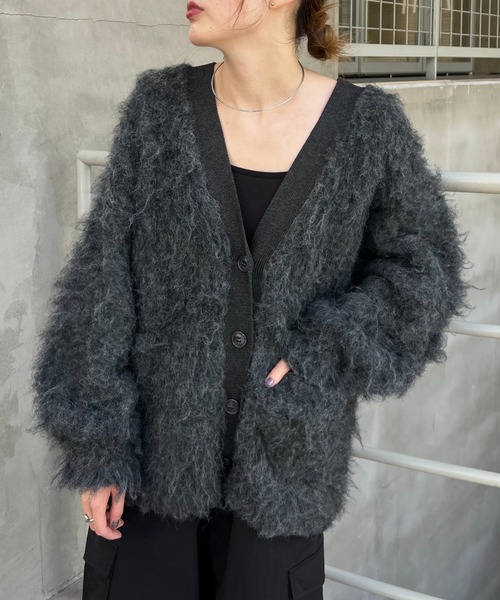 「CIAOPANIC TYPY」 ニットカーディガン ONE SIZE グレー レディース_画像3