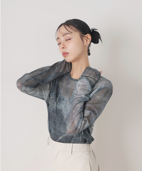 LIAN（リアン） tシャツ ニュアンスラメシアートップス レディース