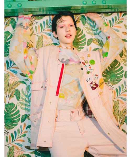 ベスト ジレ 「Little sunny bite」twill vest レディース メンズ Little sunny bite ベスト ジレ twill vest レディース メンズ