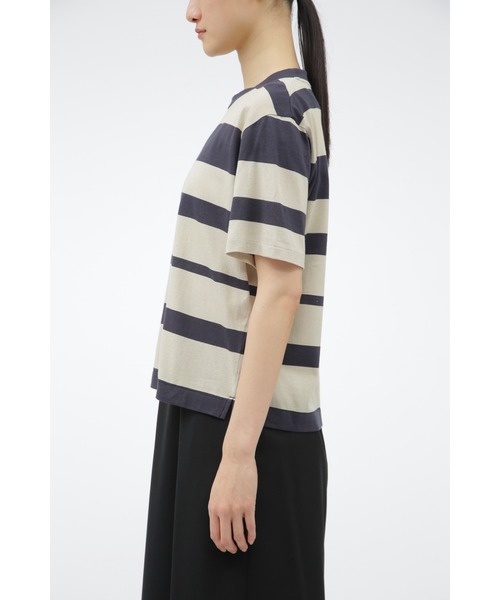 MARGARET HOWELL tシャツ COTTON LINEN STRIPE JERSEY