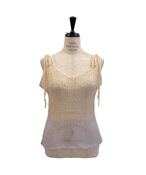 キャミソール crochet border camisole