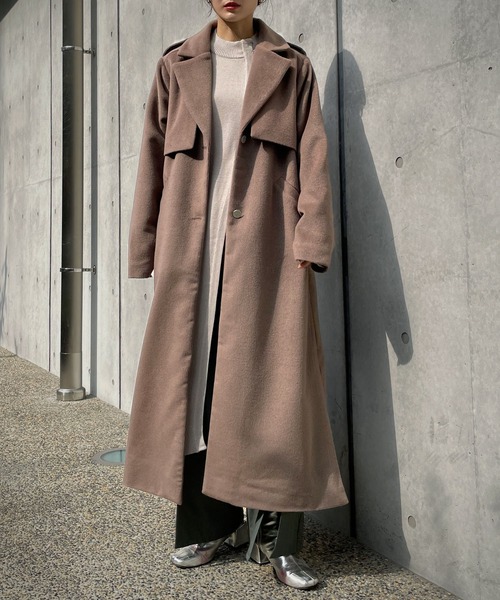 「&g'aime」 チェスターコート FREE ブラック レディース_画像4