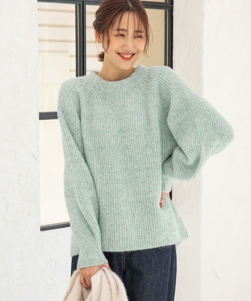 「GLOBAL WORK」 長袖ニット MEDIUM ブルー レディース_画像5