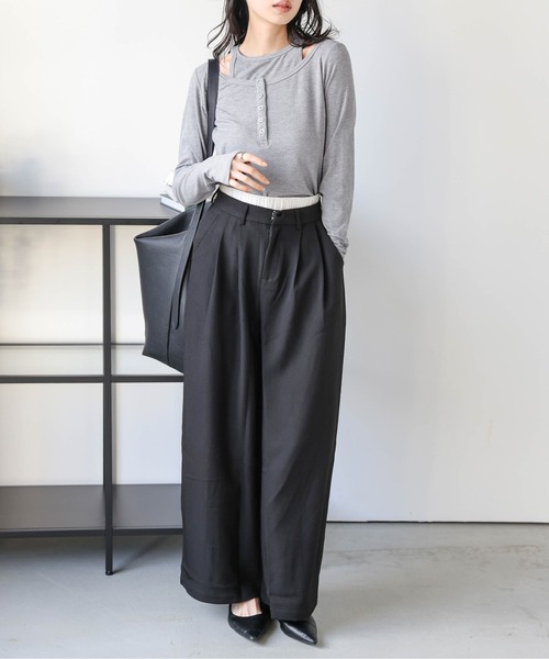 tシャツ アメスリ＆ヘンリーネックトップス レディース : ZOZOTOWN