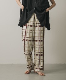 スラックス パンツ チェックストレートパンツ レディース｜ZOZOTOWN Yahoo!店