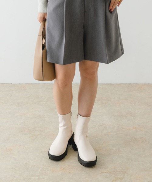 「RODE SKO」 ショートブーツ 37 チャコールグレー レディース_画像6