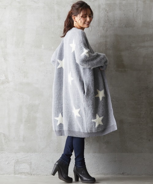 「ROSE FAN FAN」 ニットカーディガン L ブラック レディース_画像3