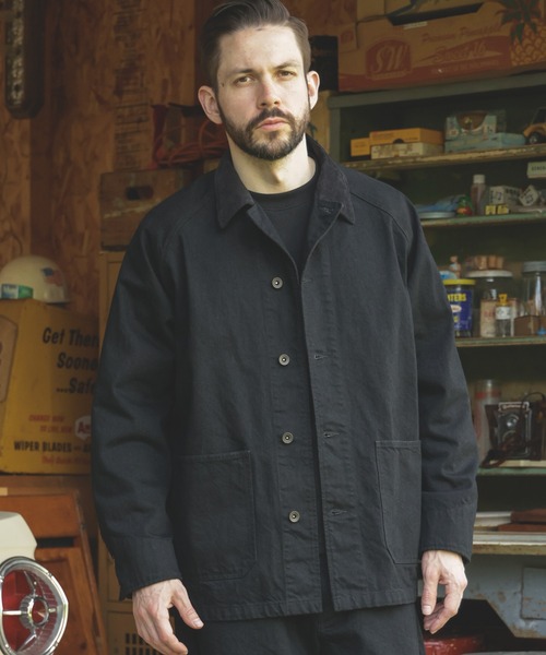 【限定値引】 orslow カバーオール ブラック　オアスロウ　美品 orSlow オアスロウ 01-6034-D61S Loose Fit Coverall ルーズ