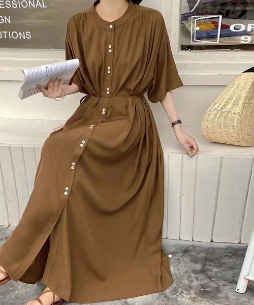ワンピース バンドカラーシャツワンピース : ZOZOTOWN Yahoo!店