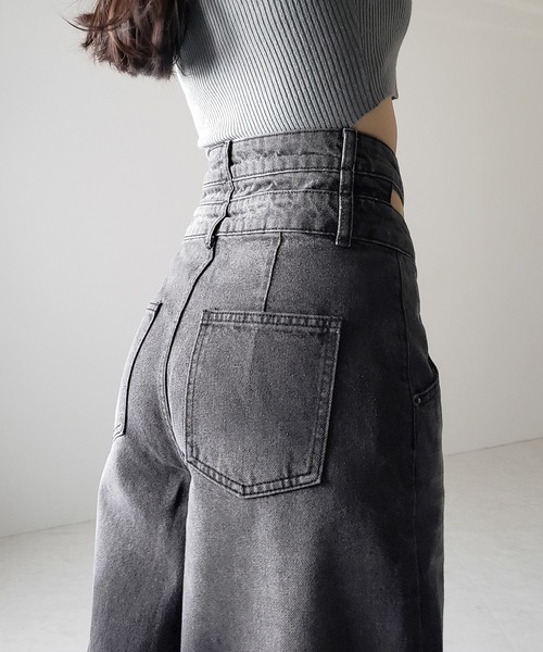 [me+em select] обработка Denim брюки MEDIUM голубой женский 