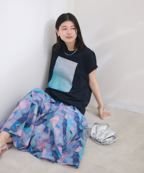tシャツ 「KATHARINE ROSS」SUMMERフォト海岸Tee レディース KATHARINE ROSS tシャツ 「KATHARINE ROSS」SUMMERフォト海岸Tee