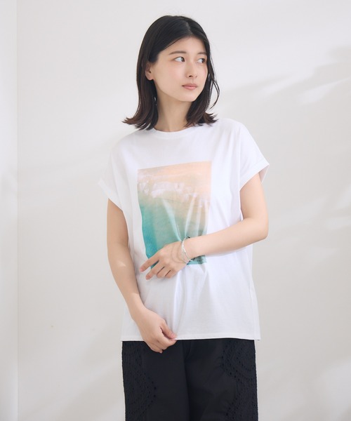tシャツ 「KATHARINE ROSS」SUMMERフォト海岸Tee レディース KATHARINE ROSS tシャツ 「KATHARINE ROSS」SUMMERフォト海岸Tee