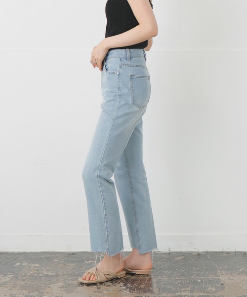 [LIAN] обработка Denim брюки MEDIUM оттенок голубого прочее женский 