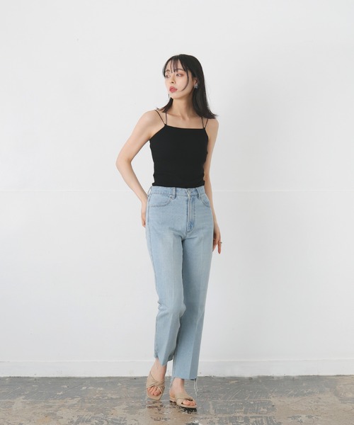 [LIAN] обработка Denim брюки MEDIUM оттенок голубого прочее женский 