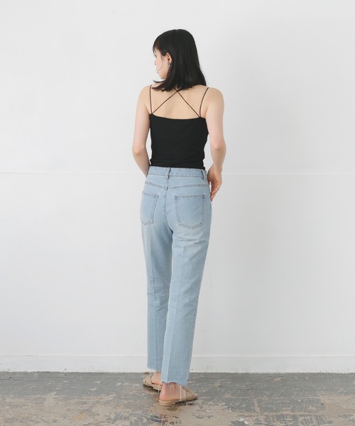 [LIAN] обработка Denim брюки MEDIUM оттенок голубого прочее женский 