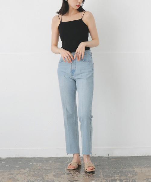 [LIAN] обработка Denim брюки MEDIUM оттенок голубого прочее женский 