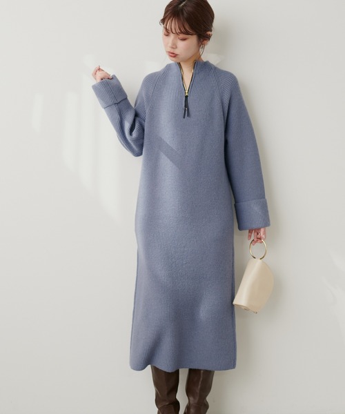 「natural couture」 ニットワンピース FREE モカ レディース_画像5