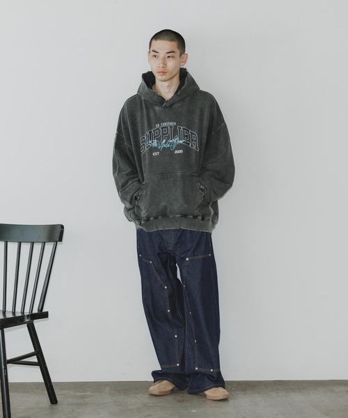 SUPPLIER（サプライヤー） パーカー Vintage Wash College Logo Hoodie