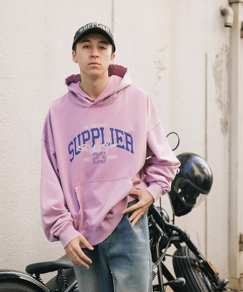 SUPPLIER（サプライヤー） パーカー Vintage Wash College Logo Hoodie