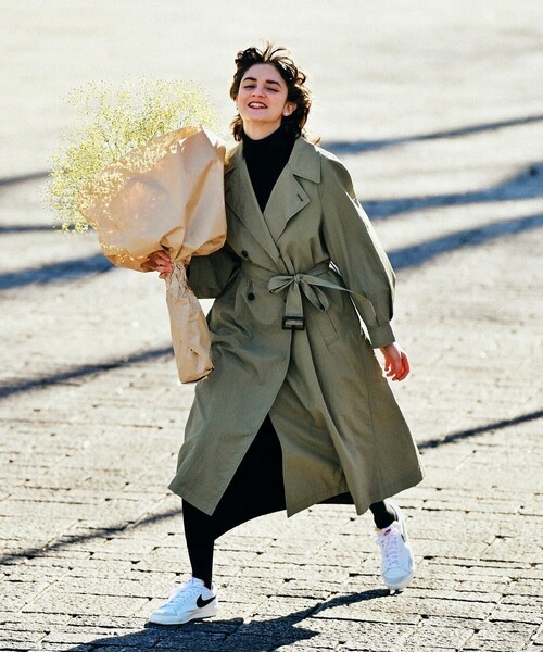 ★2024SS★ 定価22000円　トレンチコート 26SS先行予約》グロウツイルバックニュアンストレンチコート