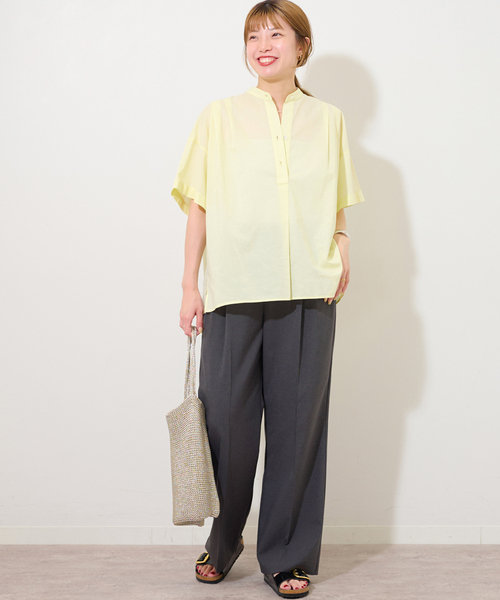 ブラウス シャツ ON/OFFどちらにも決まる。コットンボイルタックワイドプルオーバー レディース JOURNAL STANDARD relume ブラウス シャツ ON/OFFどちらにも