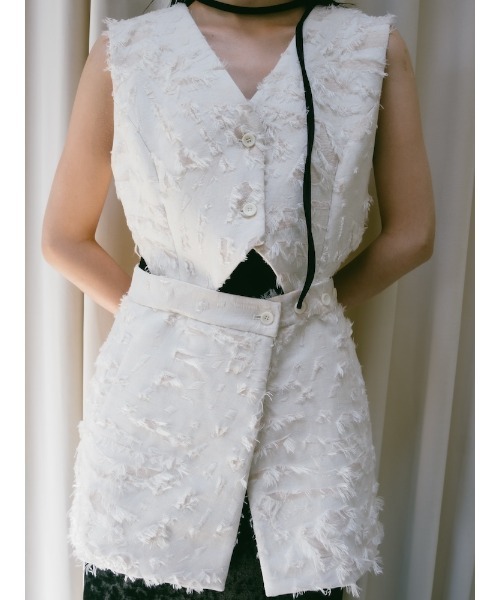 ベスト/ジレ eaphi mulch jacquard vest sahara（サハラ） ベスト ジレ Multi Way Jacquard Vest/マルチウェイ