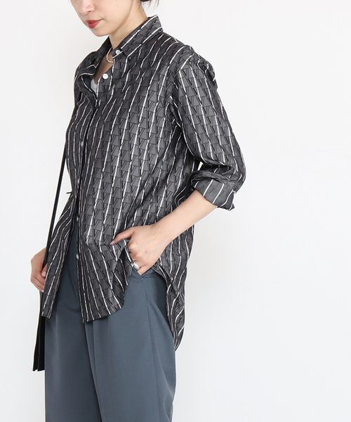 「VERMEIL par iena」 長袖シャツ FREE グレー レディース