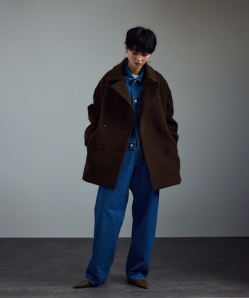 Supreme　ウール ピーコート　pコート ロッキーモンロー Rocky Monroe Pコート ダブル ショート丈