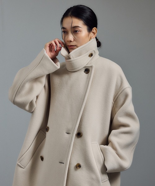 美品　アダム・エ・ロペ　MANTECO ウールコート　オーバーサイズ　ジャケット SALON adam et rope' ピーコート pコート 「WEB限定」MANTECO