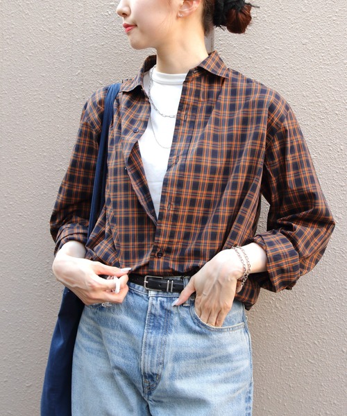 ブラウス シャツ THE SHINZONE/シンゾーン　ペックチェックシャツ　PECK CHEKERD SHIRT　25AMSBL06 レディース