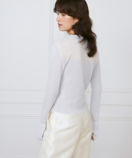 ニット セーター 異素材畦編みニット 「la veille by SUPERIOR CLOSET」 レディース