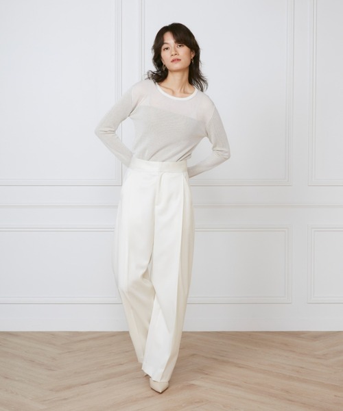 ニット セーター 異素材畦編みニット 「la veille by SUPERIOR CLOSET」 レディース INED ニット セーター 異素材畦編みニット 「la veille by