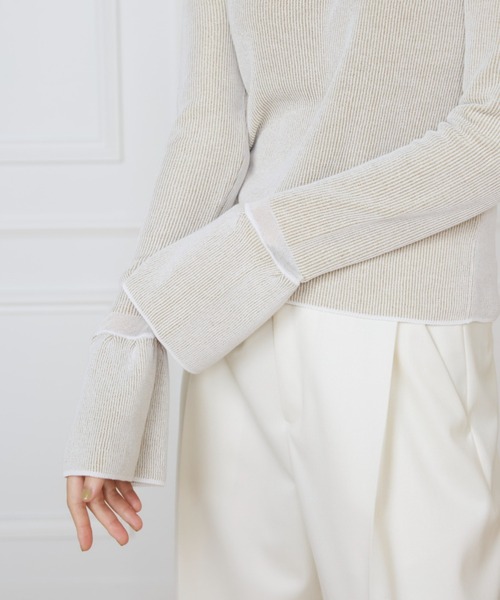 ニット セーター 異素材畦編みニット 「la veille by SUPERIOR CLOSET」 レディース INED ニット セーター 異素材畦編みニット 「la veille by