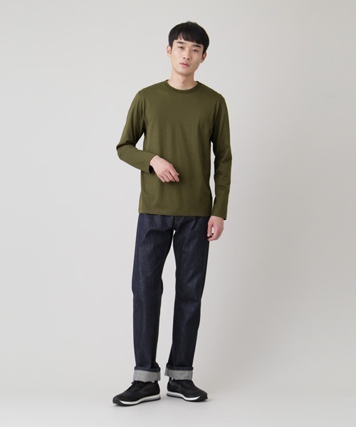 「SUNSPEL」 長袖Tシャツ SMALL オリーブ メンズ