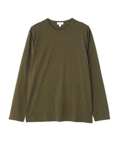 「SUNSPEL」 長袖Tシャツ SMALL オリーブ メンズ