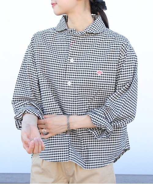 Danton 「DANTON」 長袖シャツ 38 ブラック レディース