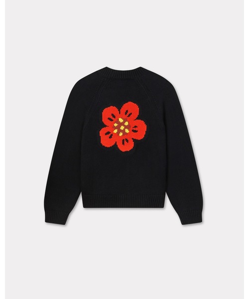 カーディガン 'Boke Flower' コットンウール カーディガン レディース