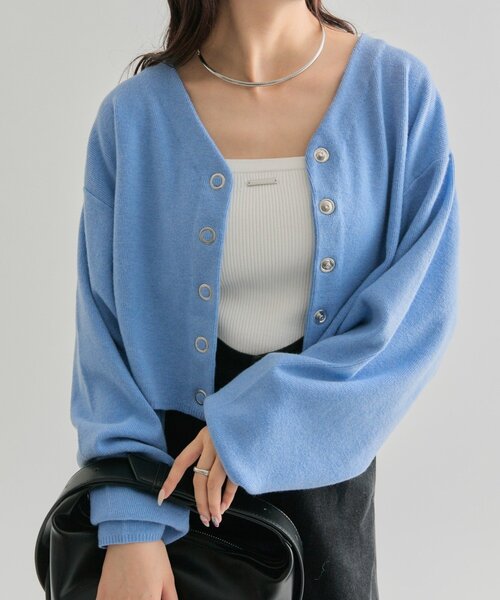 mystic（ミスティック） カーディガン 「5色展開」Vボタンカーディガン