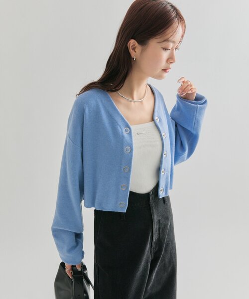 mystic（ミスティック） カーディガン 「5色展開」Vボタンカーディガン