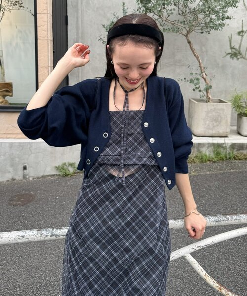 mystic（ミスティック） カーディガン Vボタンカーディガン レディース