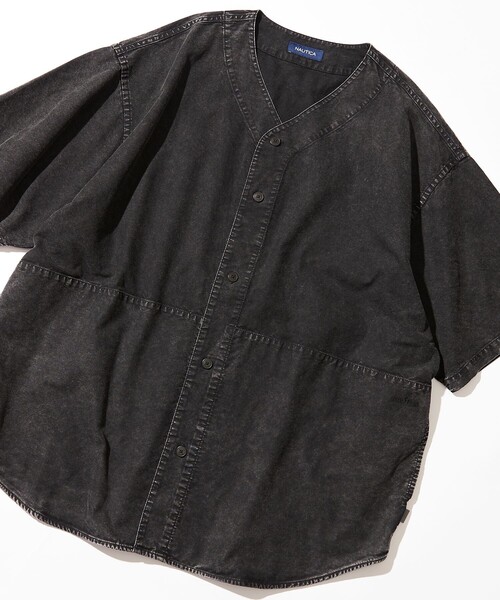 「NAUTICA」 半袖シャツ LARGE ベージュ メンズ_画像2