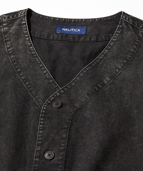 「NAUTICA」 半袖シャツ LARGE ベージュ メンズ_画像3