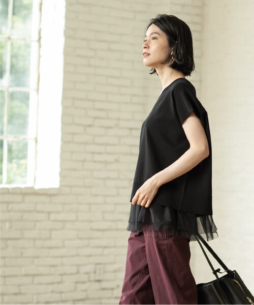 OPAQUE.CLIP（オペークドットクリップ） 半袖ニット 38 グリーン