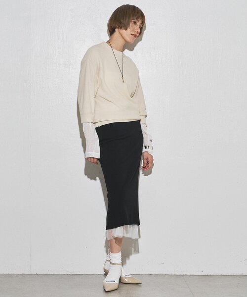 Whim Gazette（ウィム ガゼット） スカート 「GEMINI」ニット
