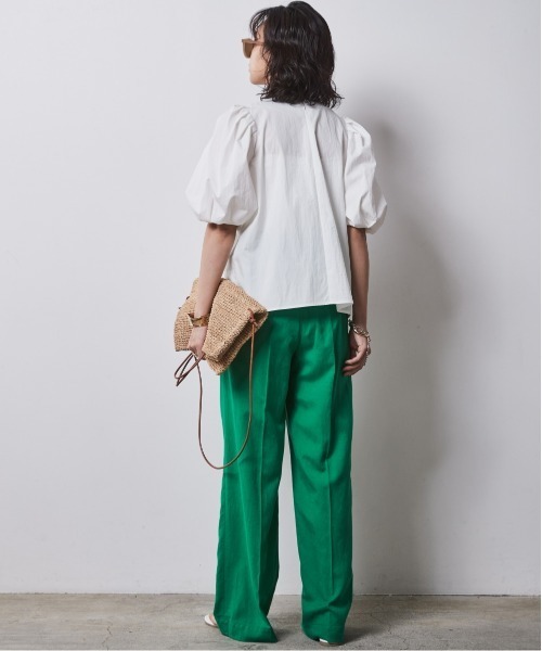 「CHIC STYLE」 半袖ブラウス 3L ブラック レディース_画像2