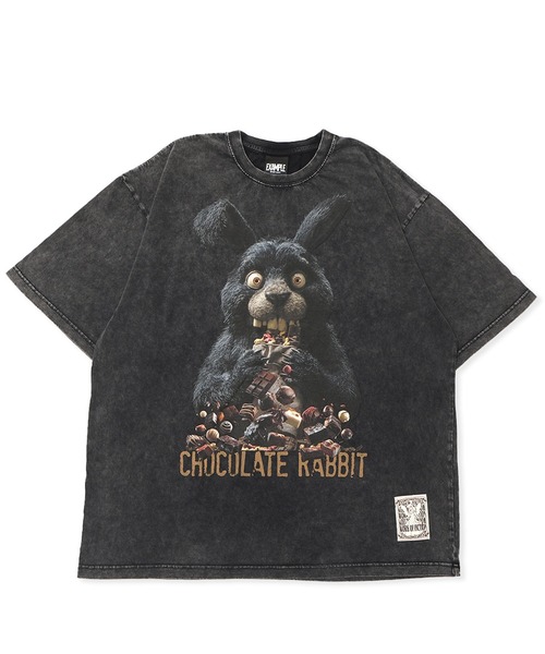 EXAMPLE tシャツ ”WORK OF FICTION” DEATH BY DESSERT CHOCOLATE