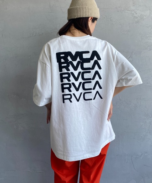 「RVCA」 半袖Tシャツ X-LARGE ダークグレー レディース_画像4