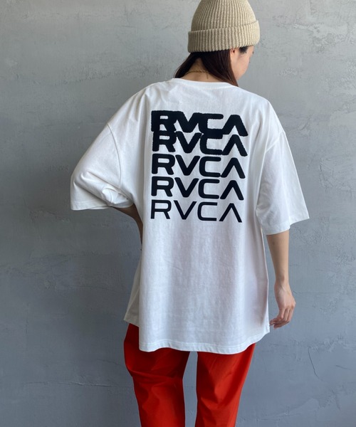 「RVCA」 半袖Tシャツ X-LARGE ダークグレー レディース_画像7