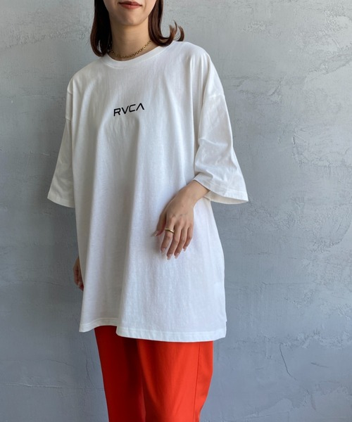 「RVCA」 半袖Tシャツ X-LARGE ダークグレー レディース_画像8